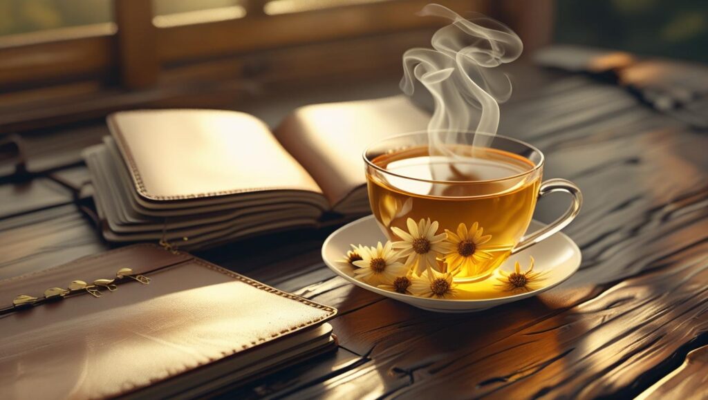 tea and journal